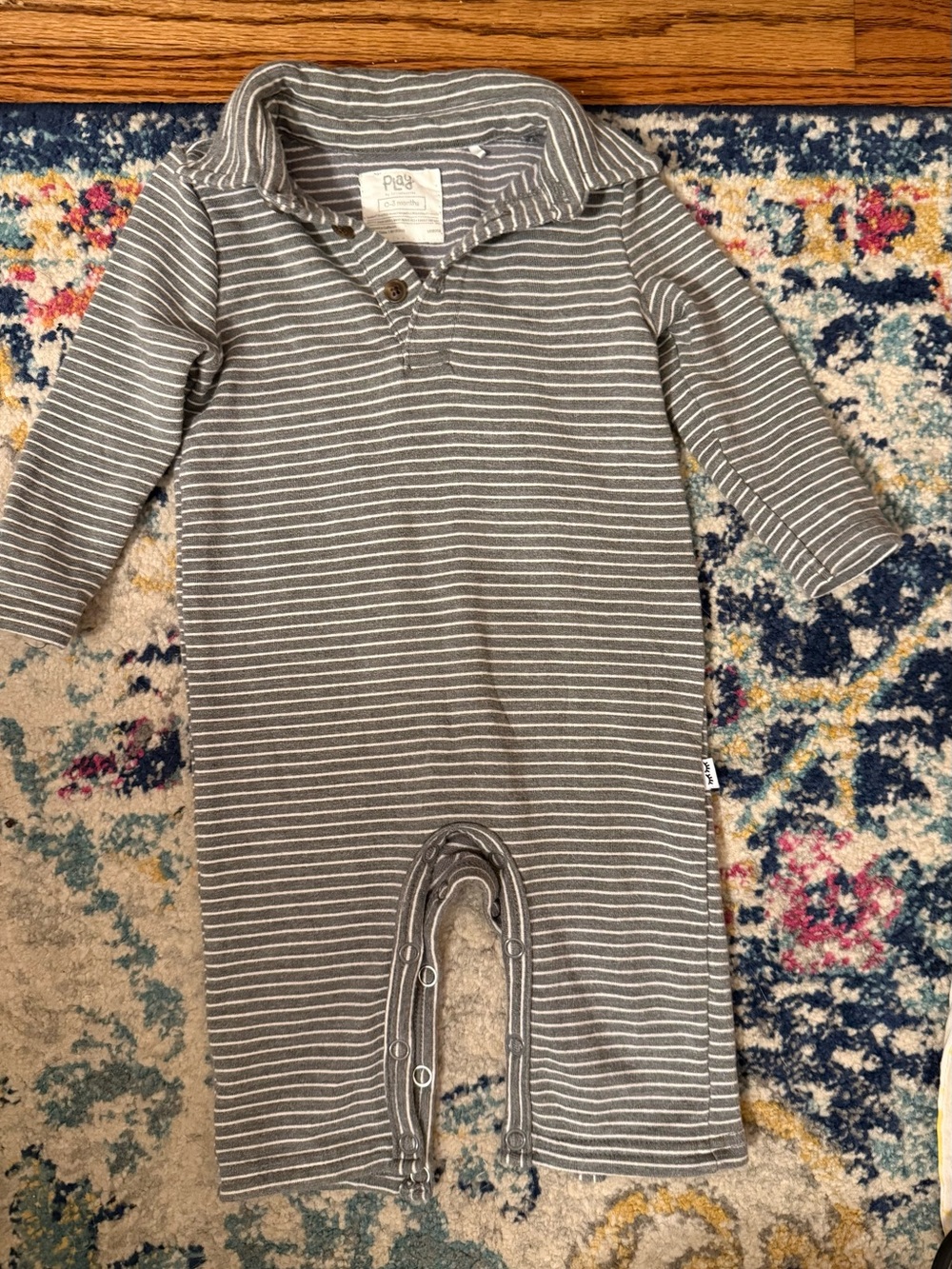 Little sleepies polo romper 0-3